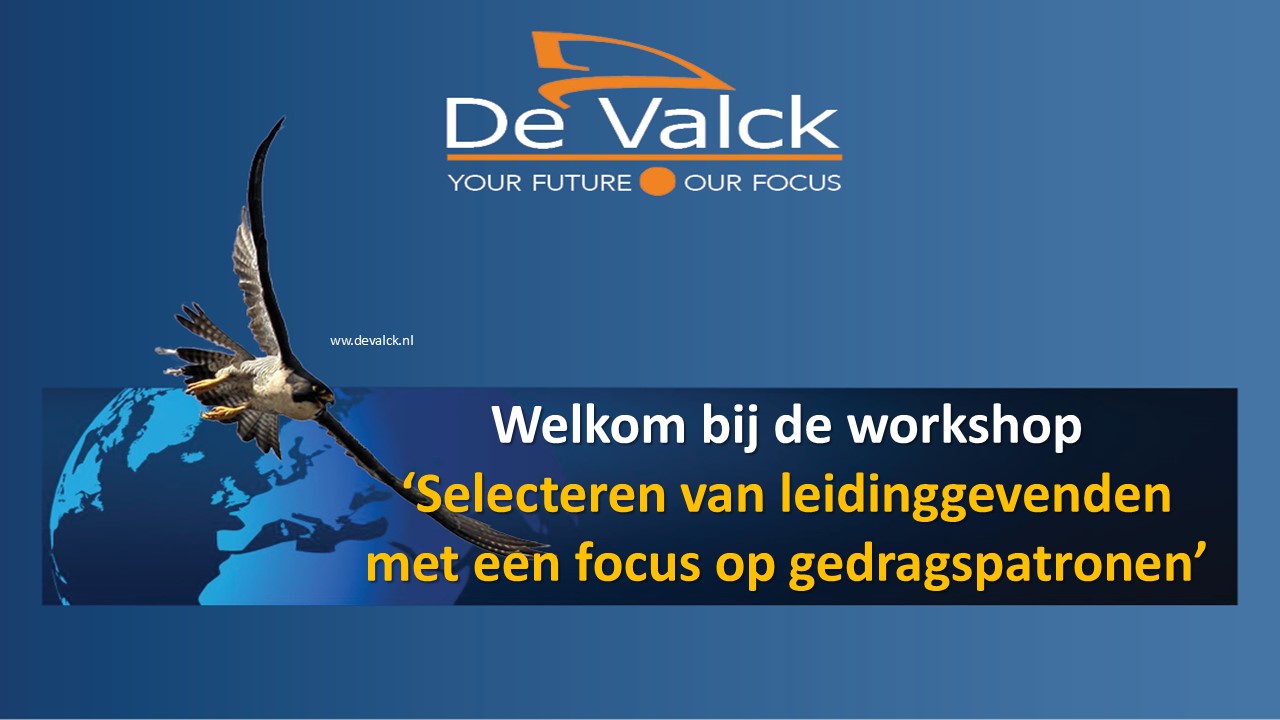 Training Selecteren met oog voor gedragspatronen